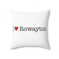 I Heart Rowayton. Spun Polyester Square Pillow