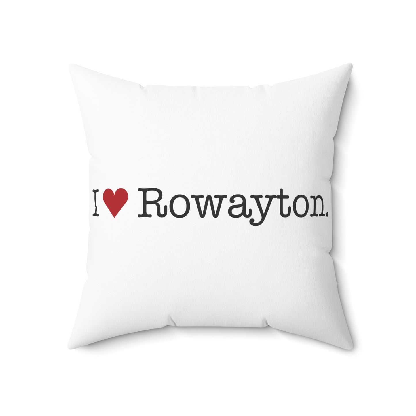 I Heart Rowayton. Spun Polyester Square Pillow