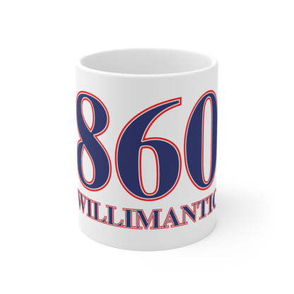 860 Willimantic Red, White & Blue Mug 11oz