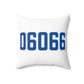 06066 Vernon Connecticut Zip Code Spun Polyester Square Pillow