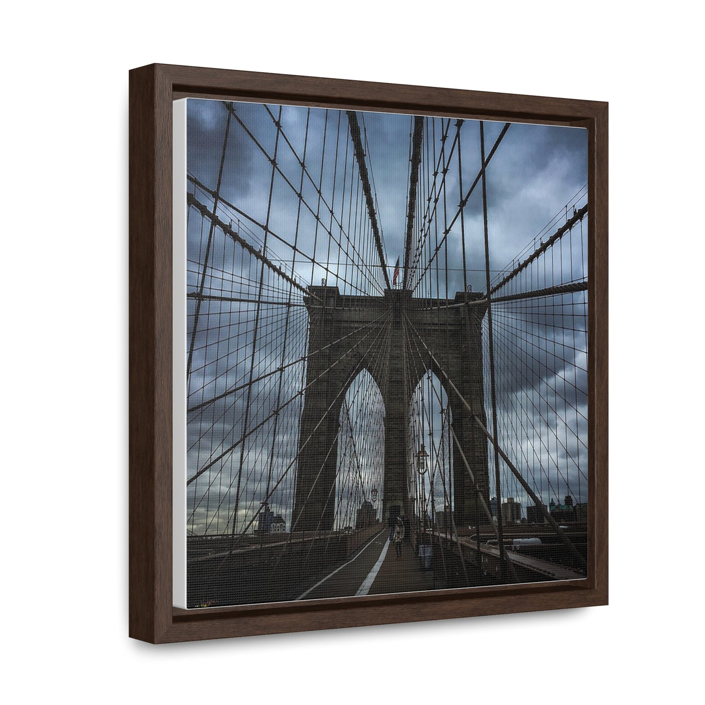 In the middle of the bridge Gallery Canvas Wraps, Square Frame