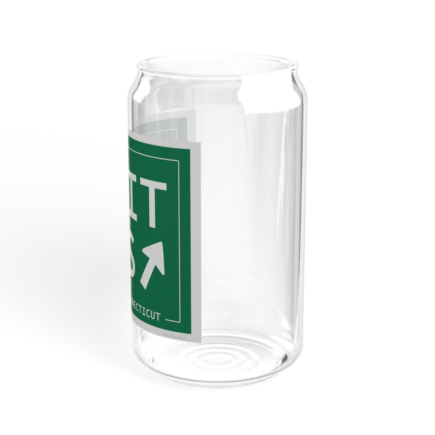 Vintage Exit 49S  Merritt Parkway Sign Sipper Glass, 16oz