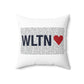 Wilton Love Spun Polyester Square Pillow