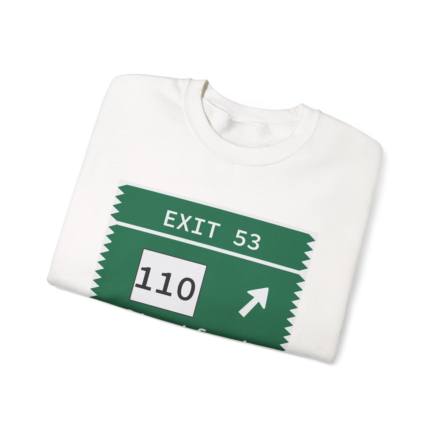 Vintage Merritt Parkway Exit 53 Sign Unisex Heavy Blend™ Crewneck Sweatshirt