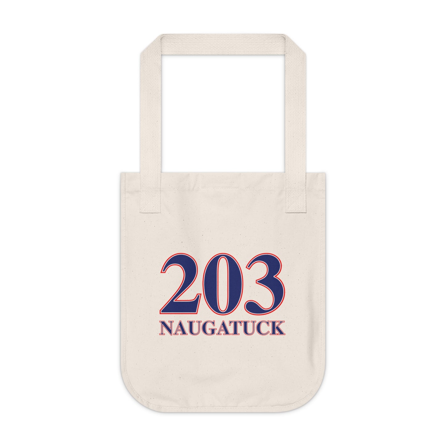 203 Naugatuck Red White & Blue Organic Canvas Tote Bag