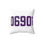 06901 Stamford Connecticut Zip Code Spun Polyester Square Pillow