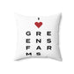 Greens Farms Vision Spun Polyester Square Pillow