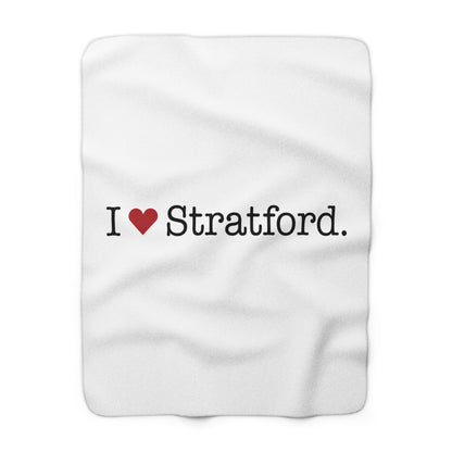 I Heart Stratford. Sherpa Fleece Blanket
