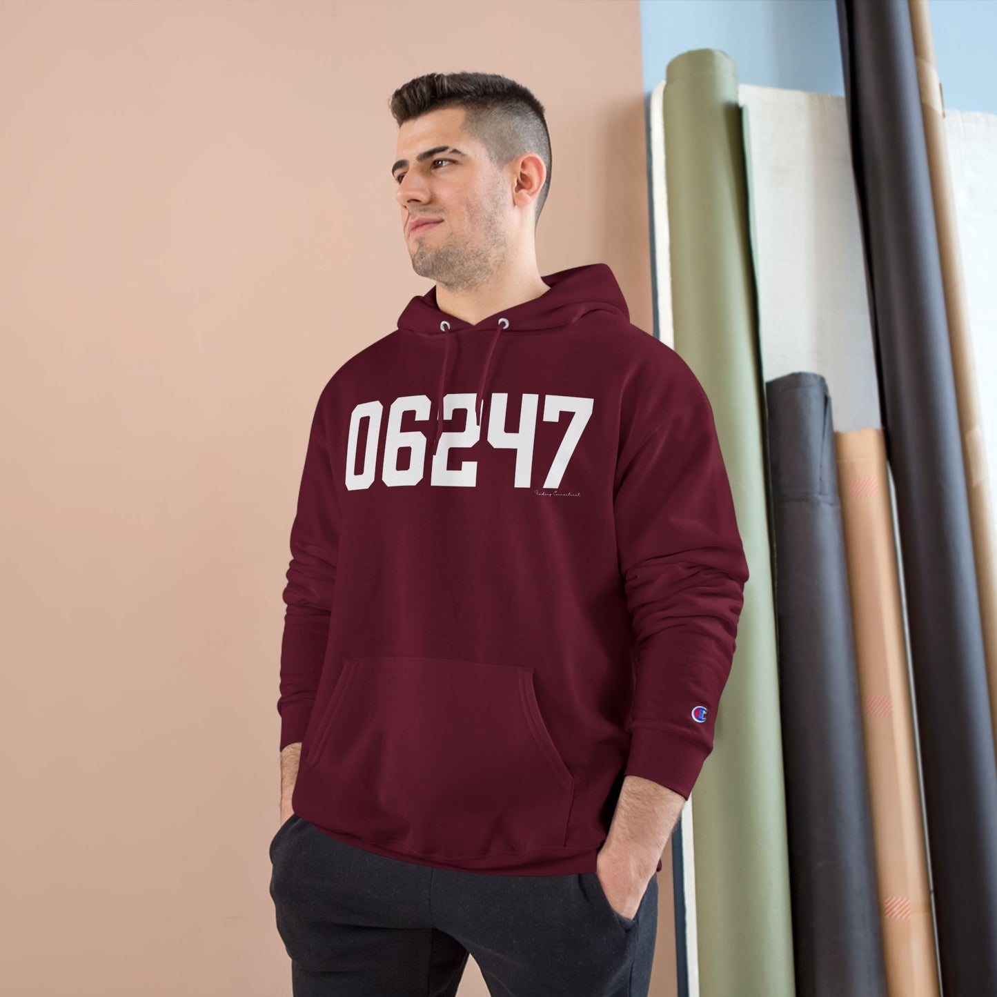 06247 Hampton CT Zip Code Champion Hoodie