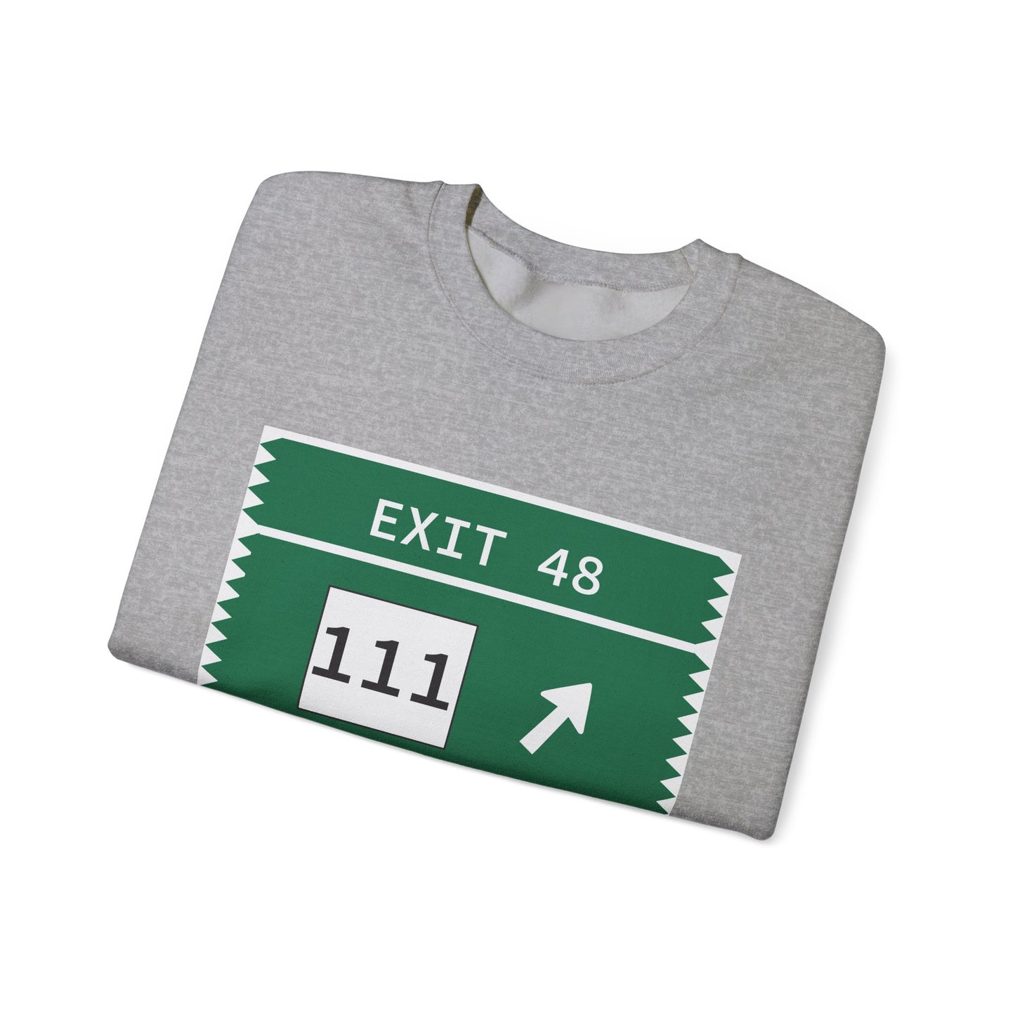 Vintage Merritt Parkway Exit 48 Sign Unisex Heavy Blend™ Crewneck Sweatshirt