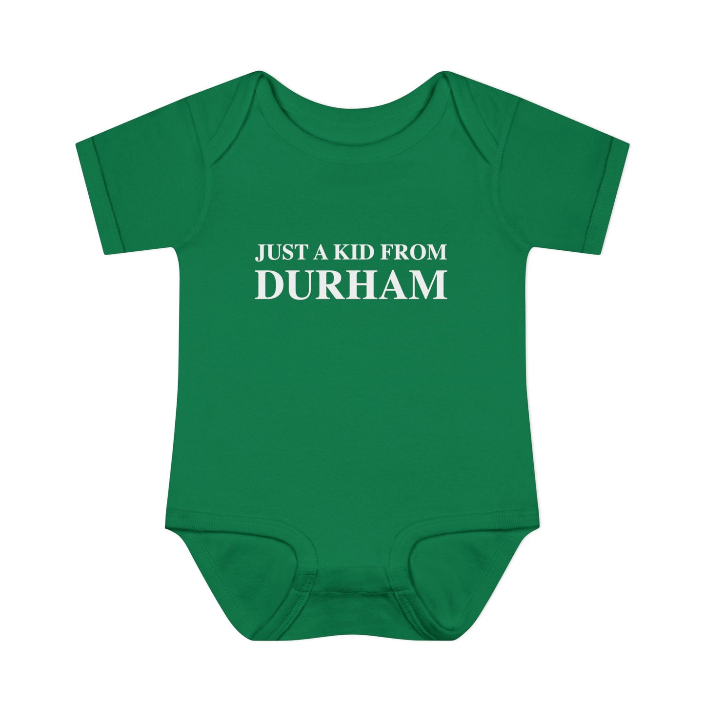Just a kid from Durham Infant Baby Rib Bodysuit