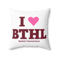 I Heart BTHL Spun Polyester Square Pillow
