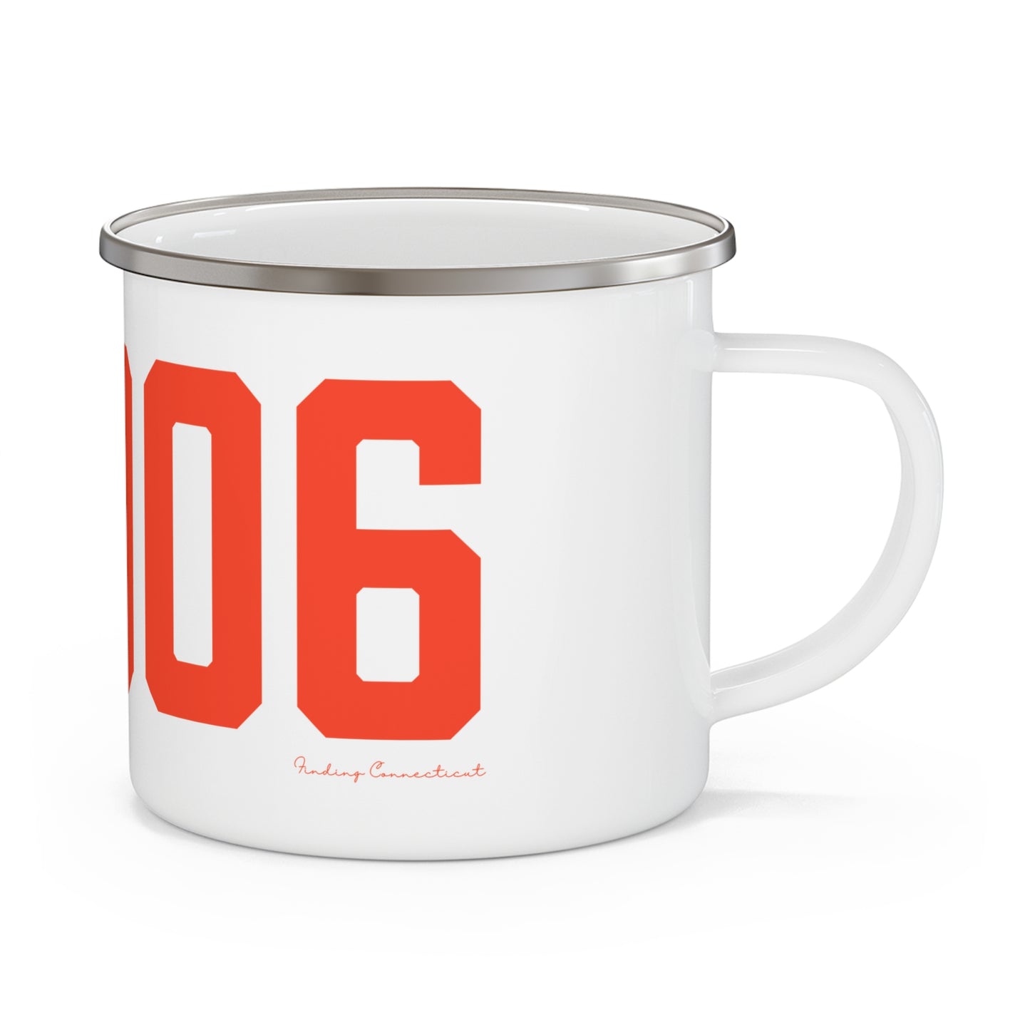06906 Stamford Connecticut Zip Code Enamel Camping Mug