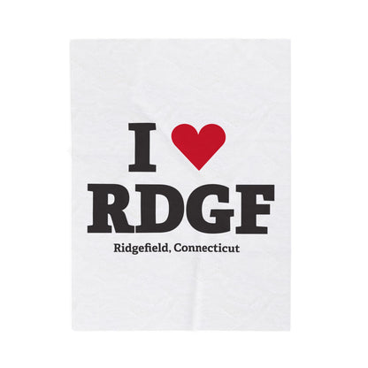 I Heart RDGF Velveteen Plush Blanket