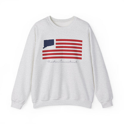 Preston Connecticut Flag Unisex Heavy Blend™ Crewneck Sweatshirt