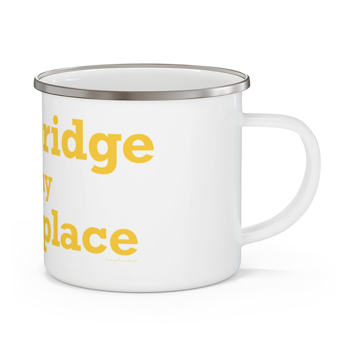 Woodbridge is My Happy Place Enamel Camping Mug