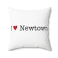 I Heart Newtown.  Spun Polyester Square Pillow