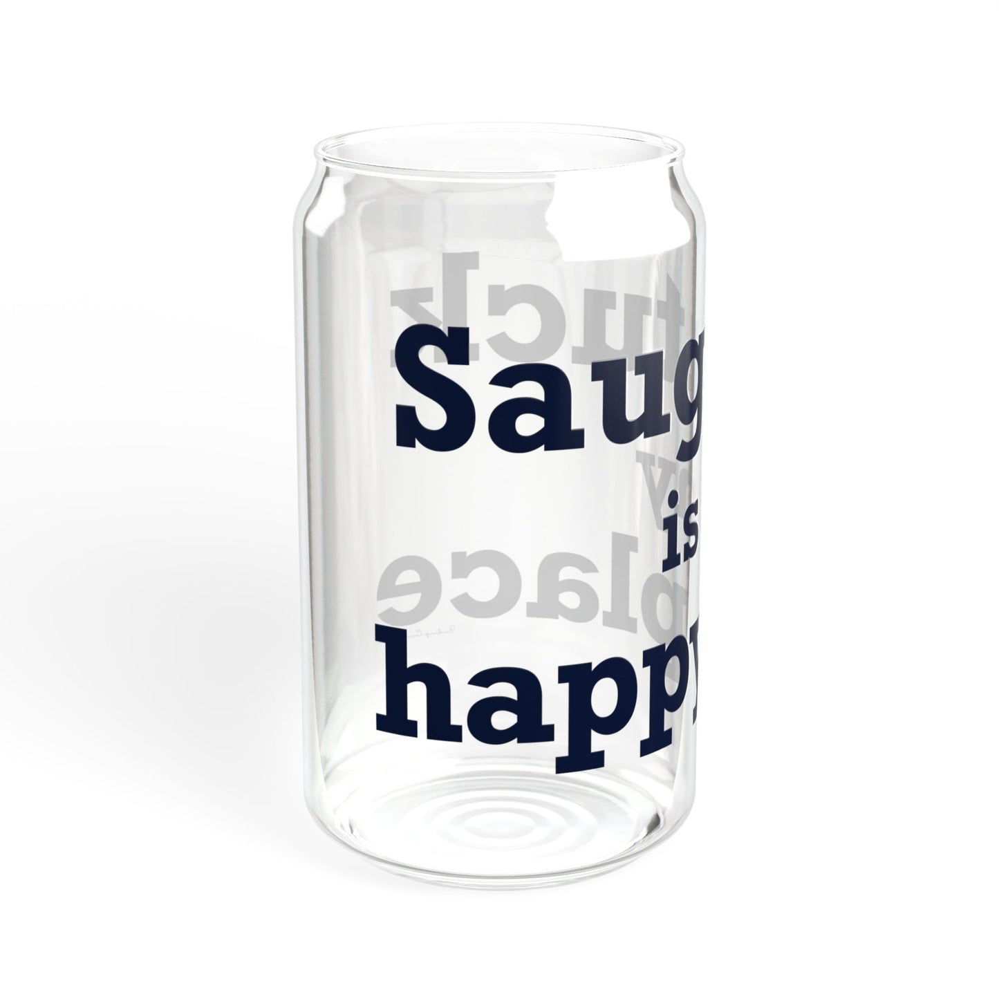 Saugatuck Is My Happy Place Sipper Glass, 16oz