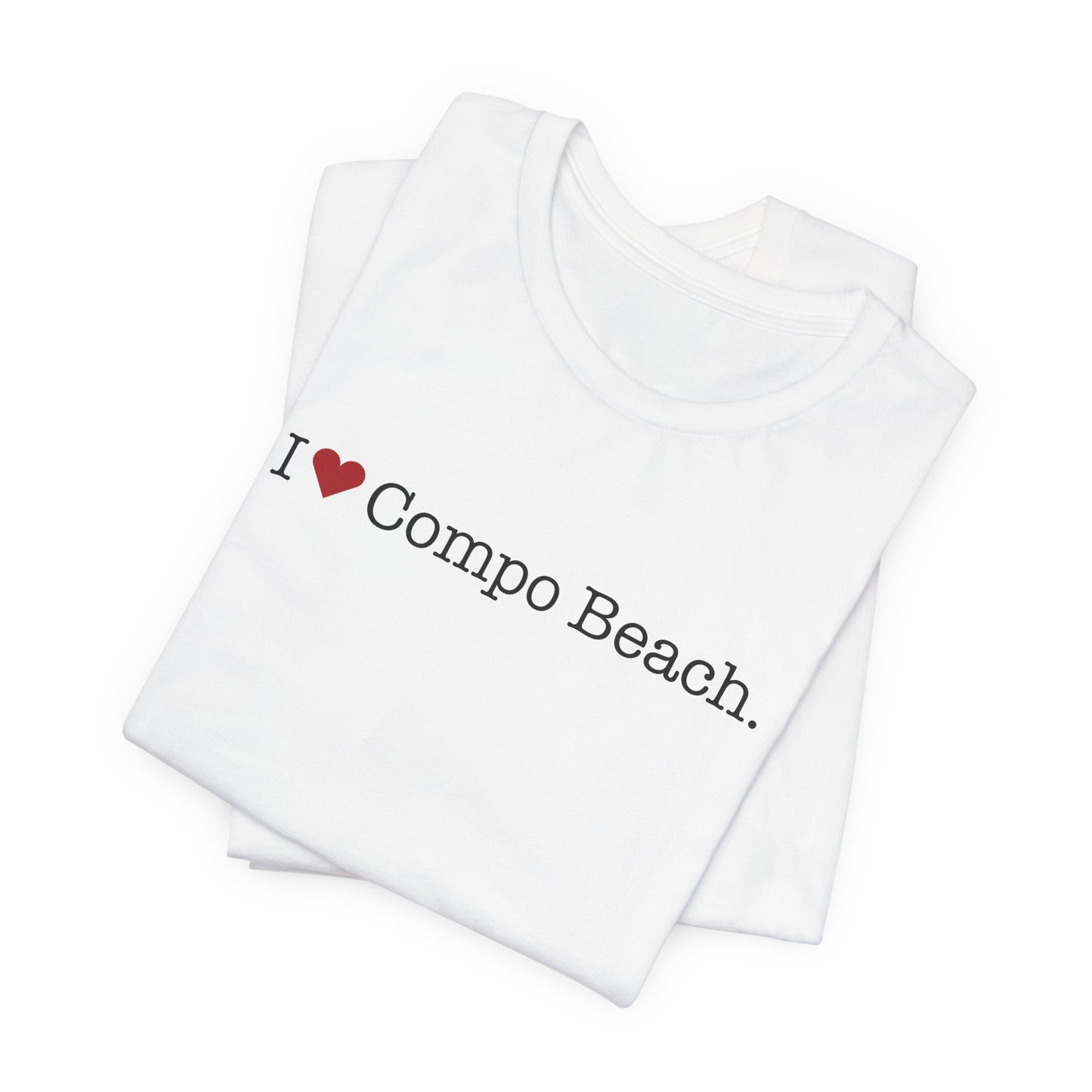 I Heart Compo Beach. Unisex Jersey Short Sleeve T-Shirt