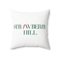 41 Tilt Strawberry Hill Spun Polyester Square Pillow