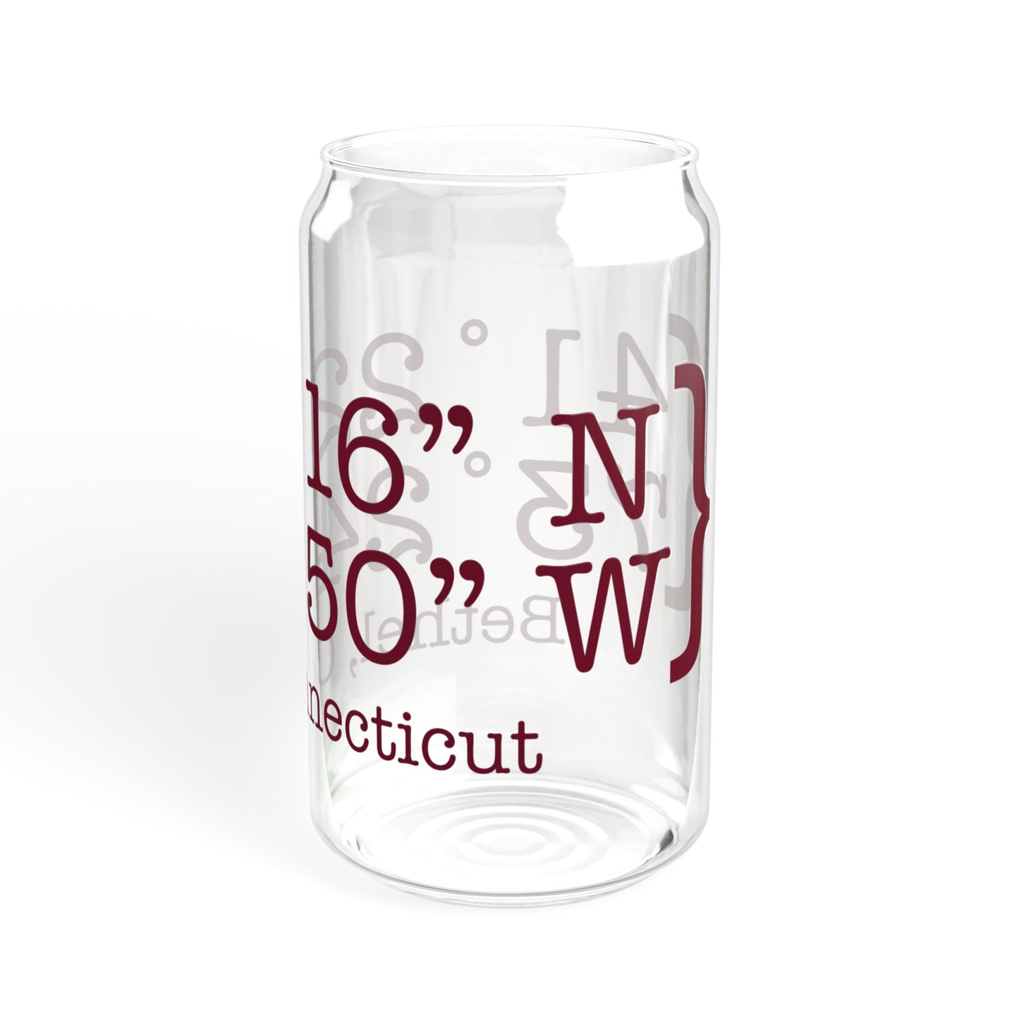 Bethel Coordinates Sipper Glass, 16oz