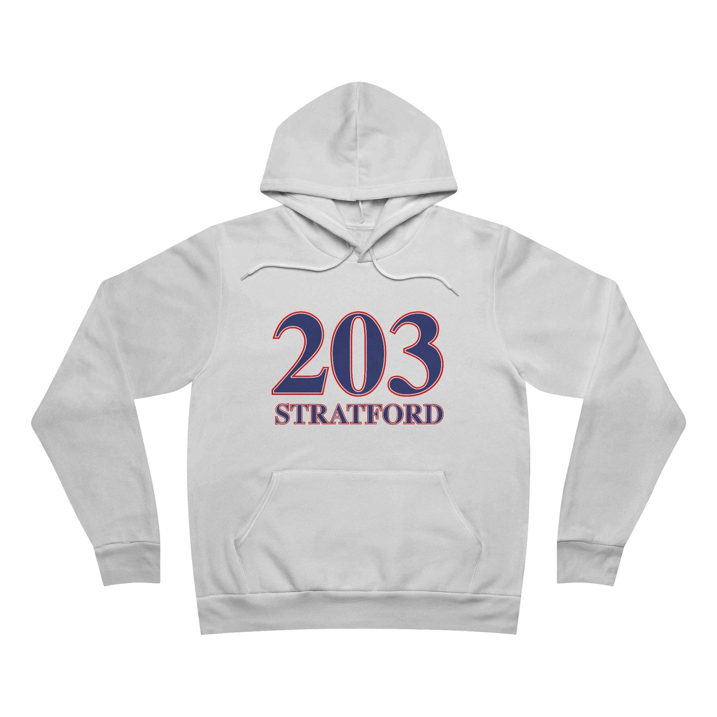 203 Stratford Red White & Blue Unisex Sponge Fleece Pullover Hoodie