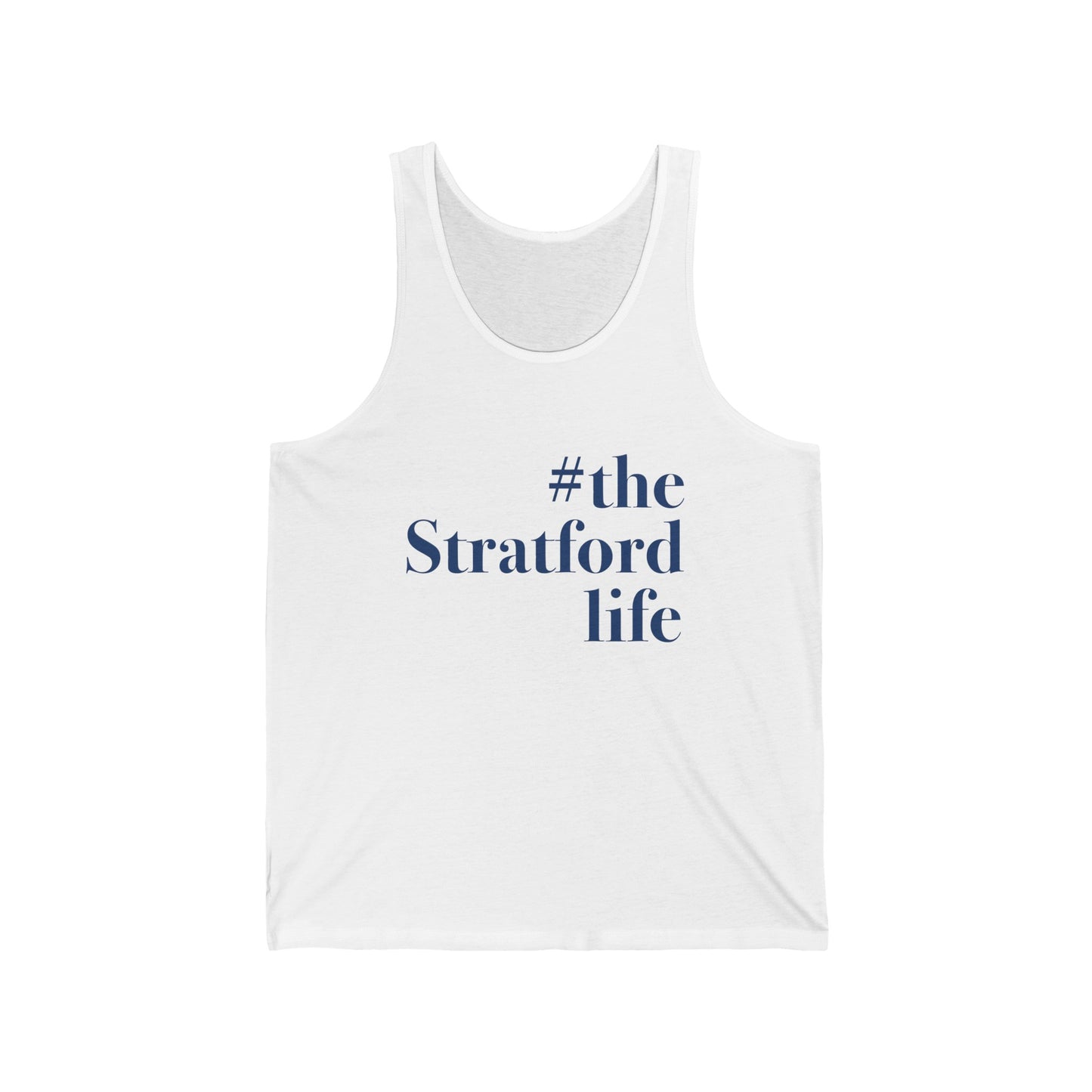 #thestratfordlife Unisex Jersey Tank