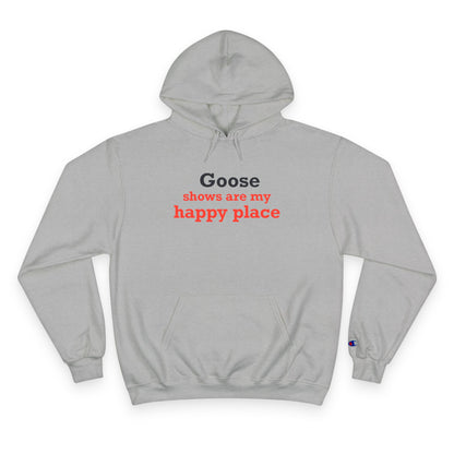 Goose Shows Are My Happy Place - Blue & Orange Champion Hoodie