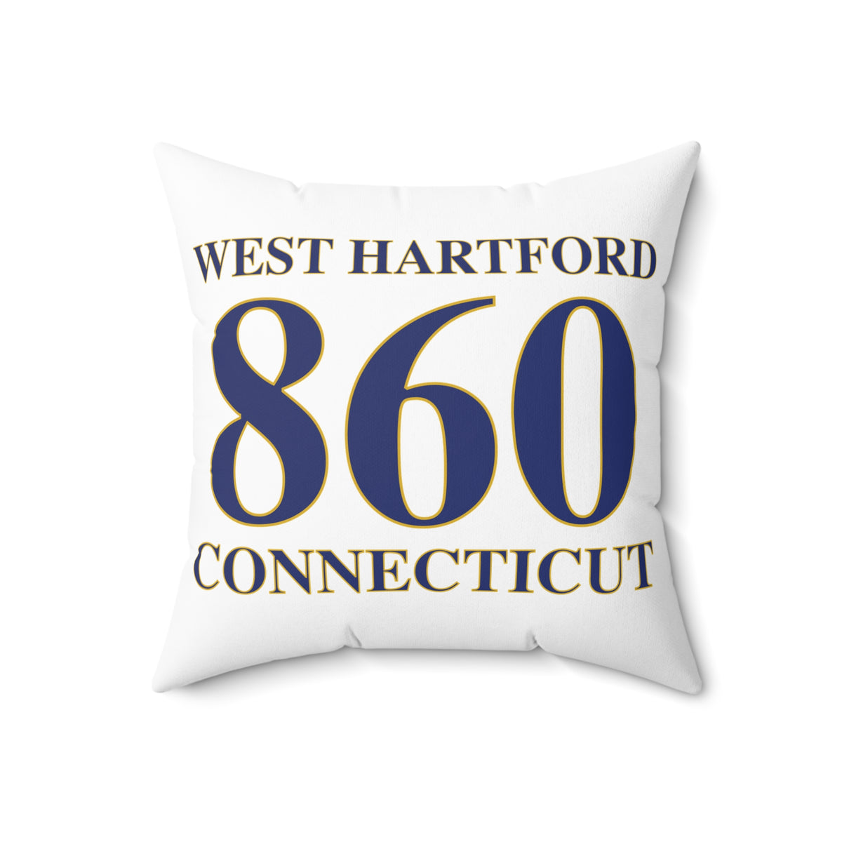 West Hartford 860 Connecticut Polyester Square Pillow