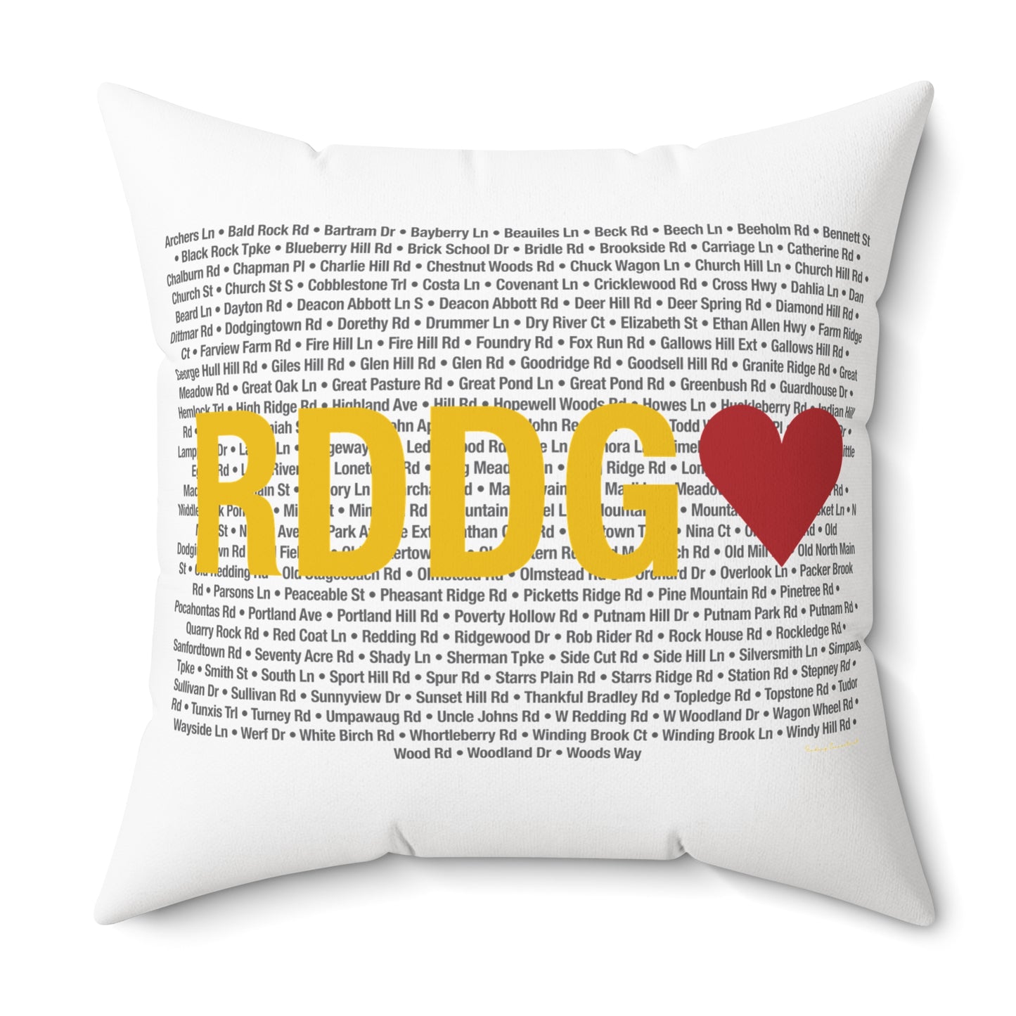Redding Love Spun Polyester Square Pillow