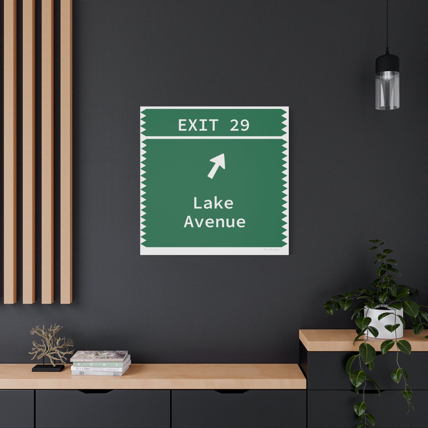 Vintage Merritt Parkway Exit 29 Sign Matte Canvas, Stretched, 1.25"