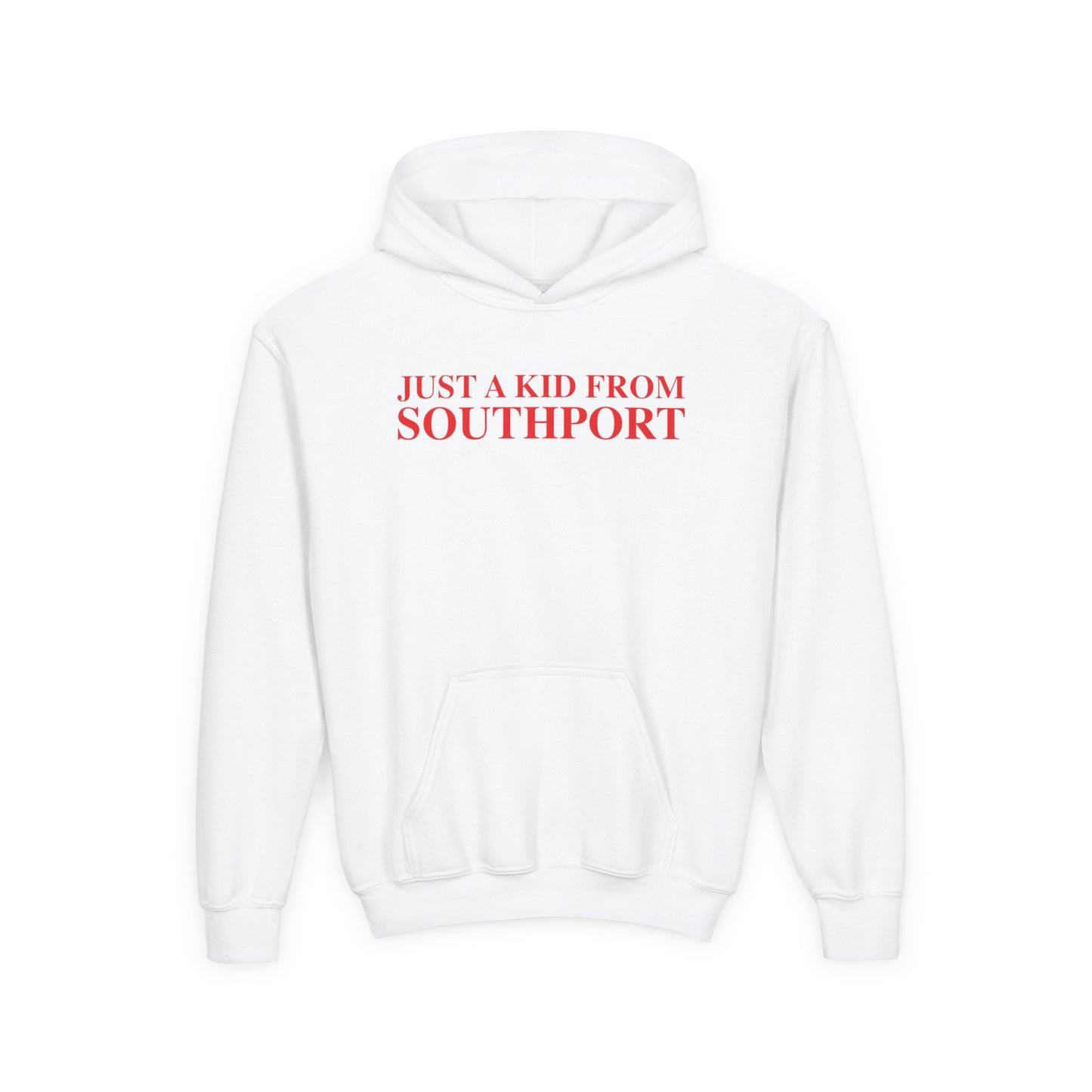 Just a kid from Southport Youth Heavy Blend Hooded Sweatshirt