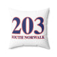 203 South Norwalk Red, White & Blue Spun Polyester Square Pillow