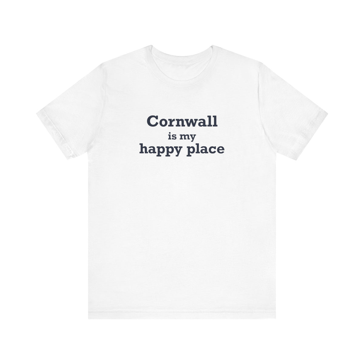 Cornwall is My Happy Place Unisex Jersey Short Sleeve T-Shirt