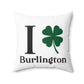 I Clover Burlington Spun Polyester Square Pillow