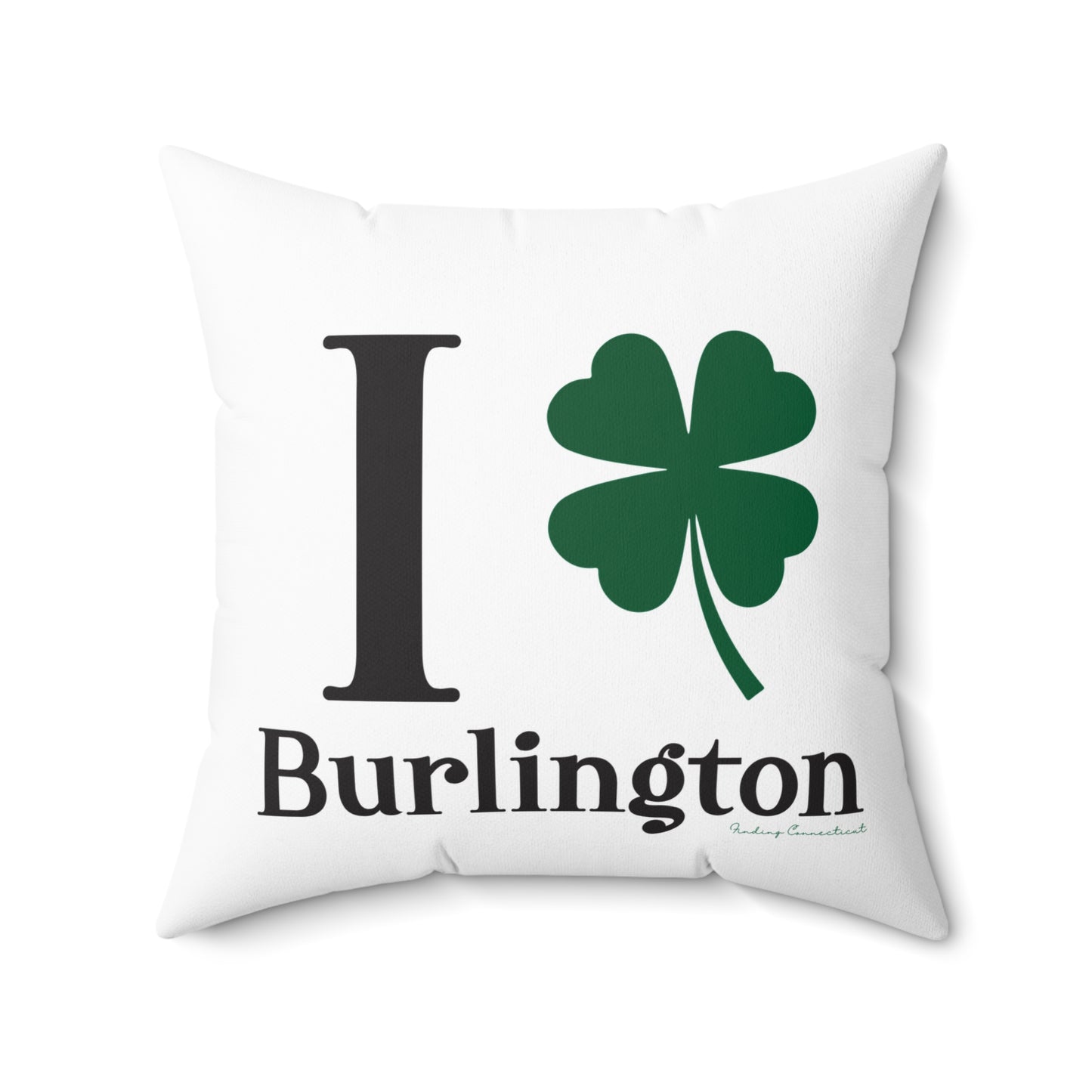 I Clover Burlington Spun Polyester Square Pillow