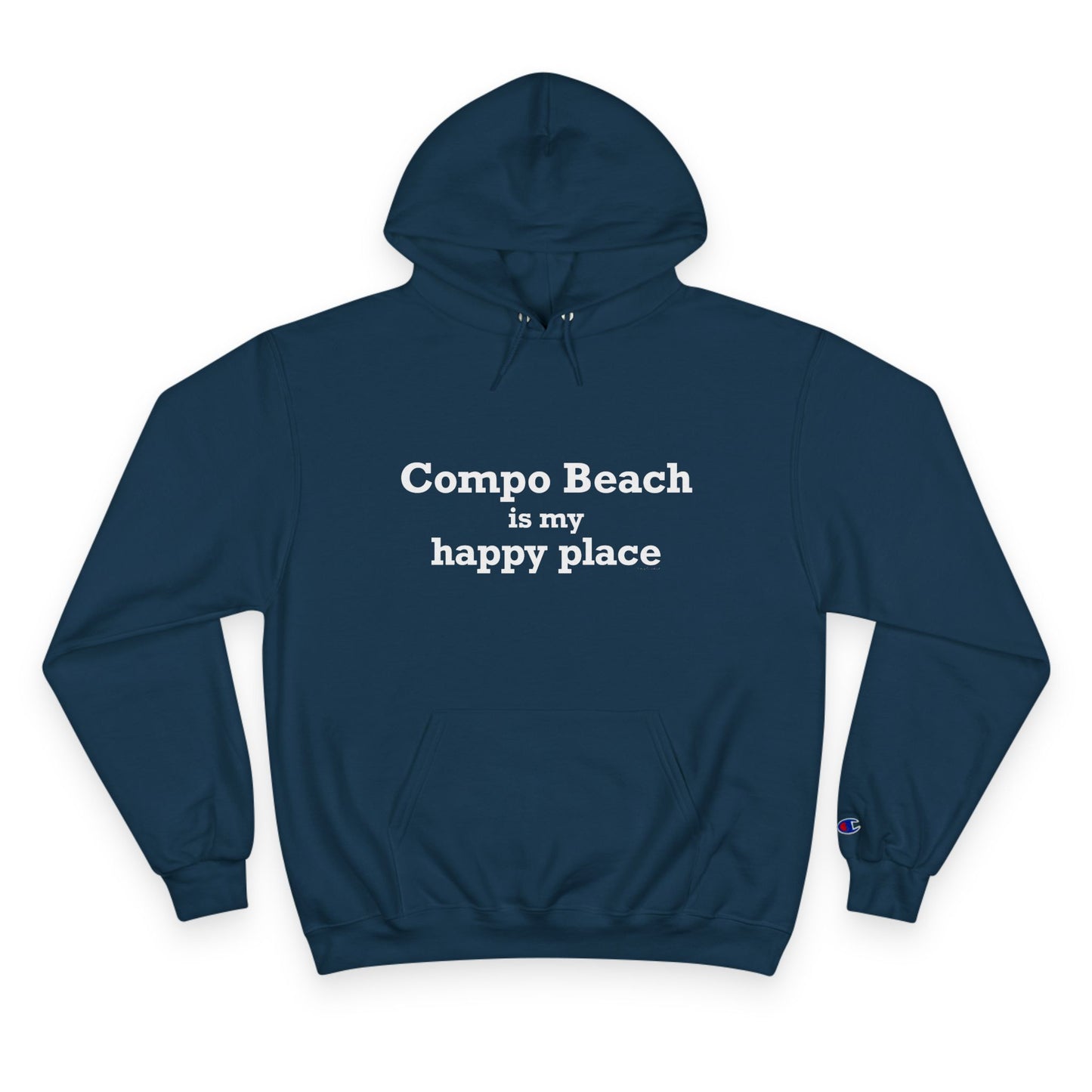 Compo Beach Is My Happy Place Champion Hoodie Sweatshirt