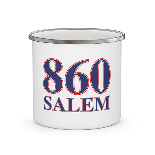 860 Salem Red, White & Blue Enamel Camping Mug