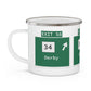 Vintage WCP Exit 58 Sign Enamel Camping Mug