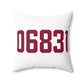 06831 - Greenwich Connecticut Zip Code Spun Polyester Square Pillow