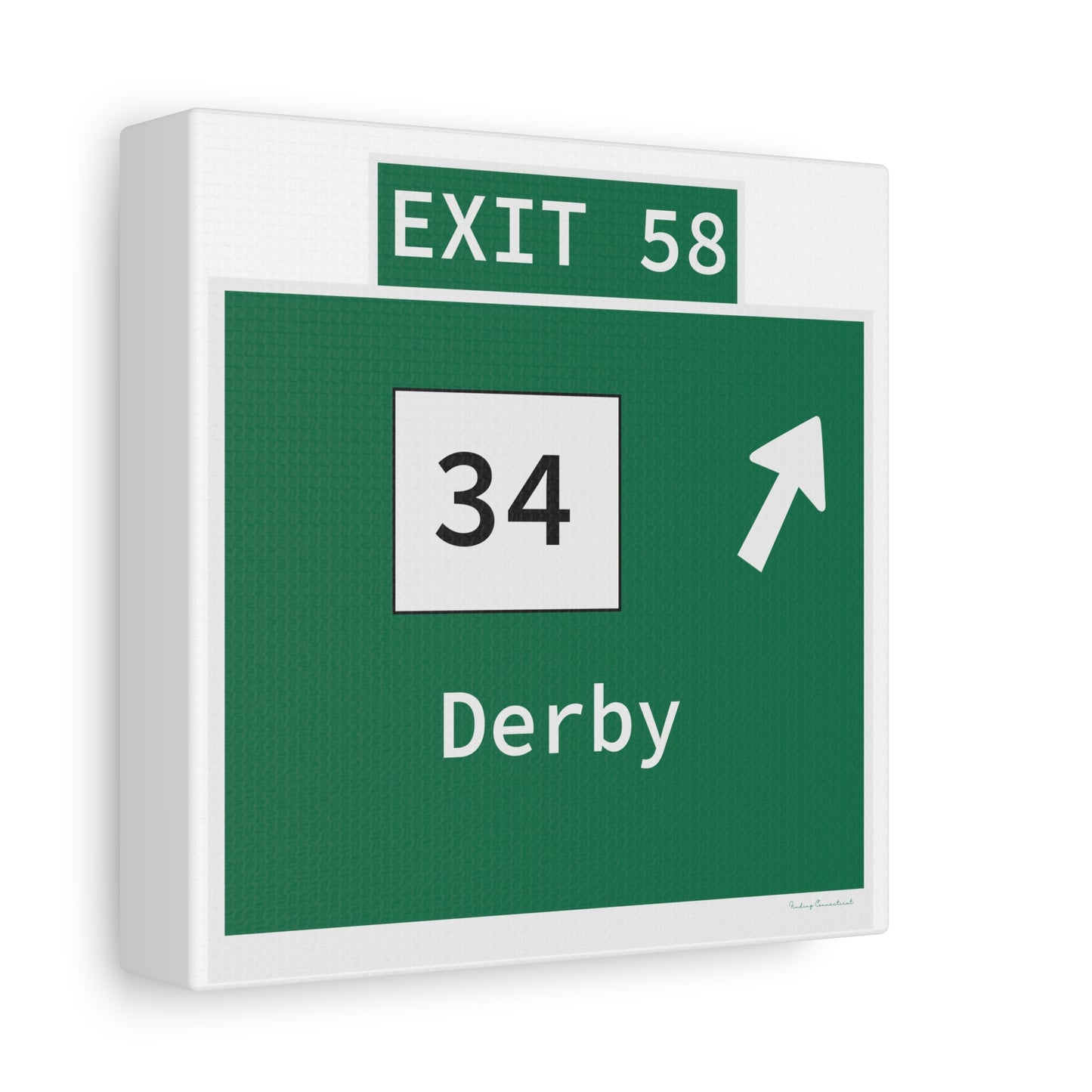 Vintage WCP Exit 58 Sign Matte Canvas, Stretched, 1.25"