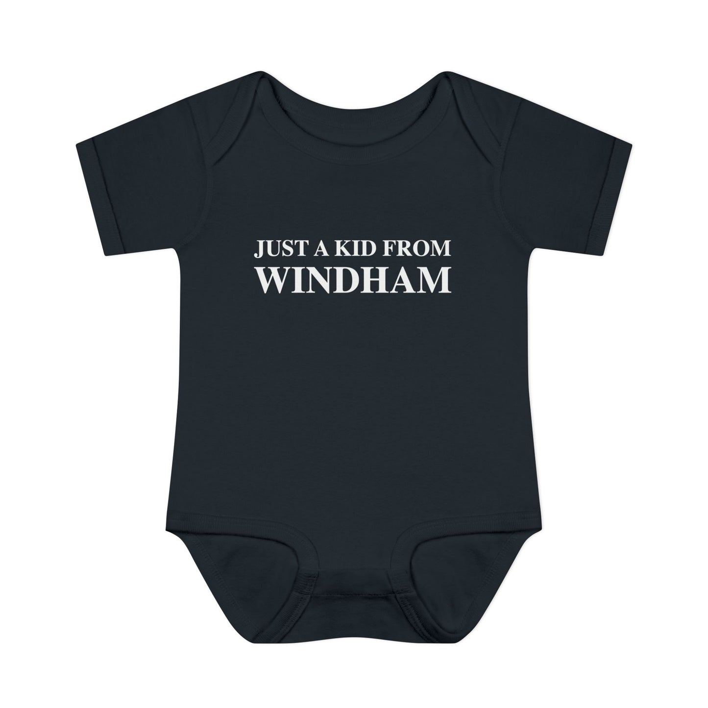 Just a kid from Windham Infant Baby Rib Bodysuit