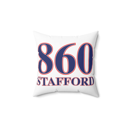 860 Stafford Red, White & Blue Spun Polyester Square Pillow