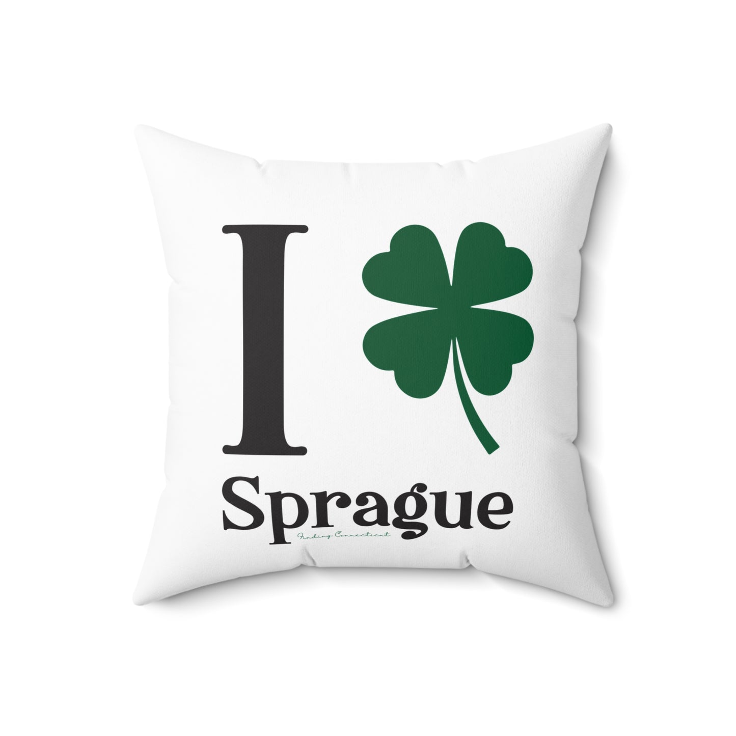 I Clover Sprague Spun Polyester Square Pillow