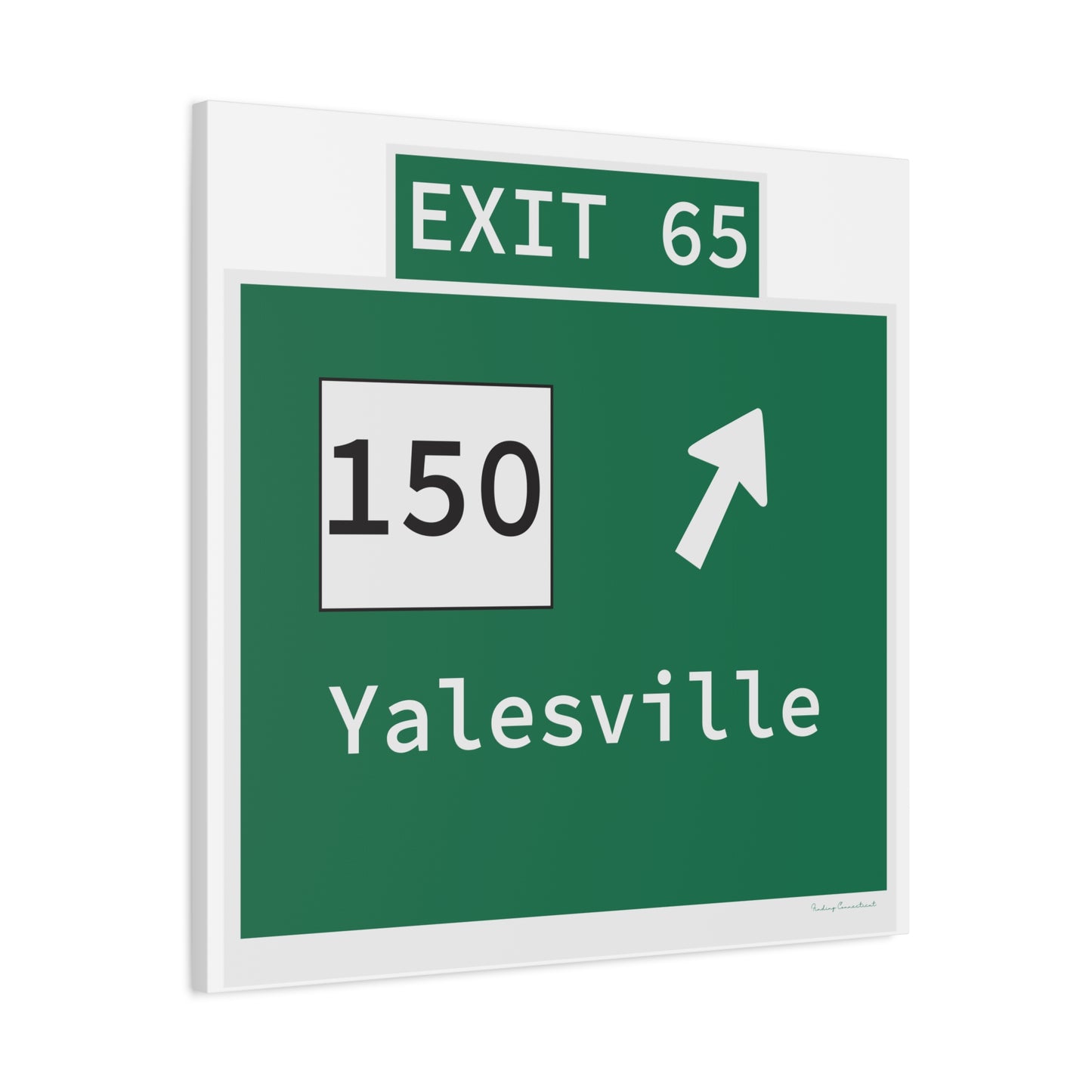 Vintage WCP Exit 65 Sign Matte Canvas, Stretched, 1.25"