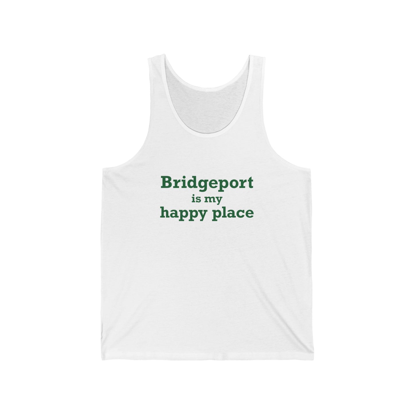 Bridgeport Is My Happy Place Unisex Jersey Tank Top