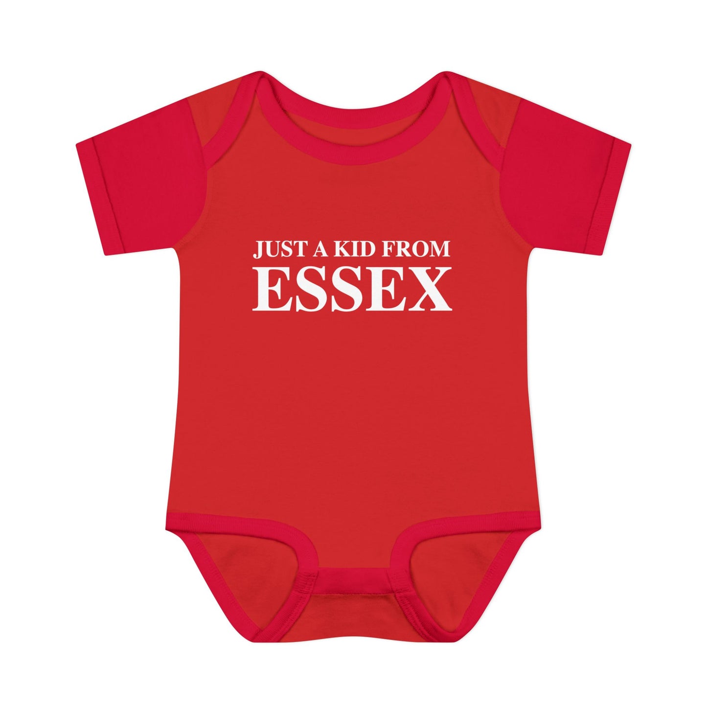 Just a kid from Essex Infant Baby Rib Bodysuit