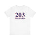 203 Milford Red White & Blue Unisex Jersey Short Sleeve T-Shirt