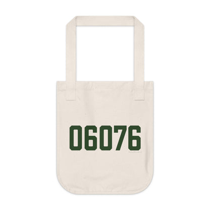 06076 Union Connecticut Zip Code Organic Canvas Tote Bag