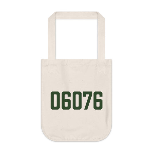06076 Union Connecticut Zip Code Organic Canvas Tote Bag